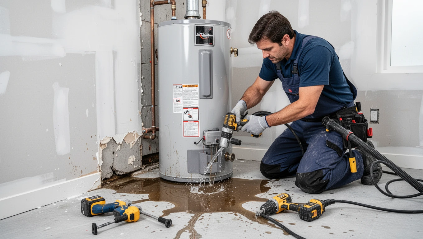 Water Heater Leak Cleanup